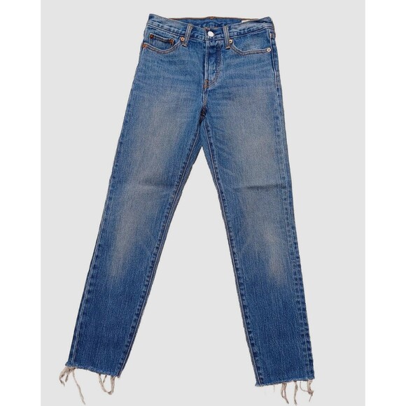 Rare Levi’s White Oak Cone Denim Jeans Women's Sz 25 Raw Hem High-Rise ButtonFly - Picture 3 of 9